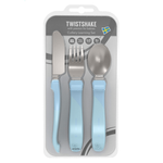 Twistshake Stainless Steel Learn Cutlery - Pastel Blue