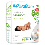 PureBorn Size 2 Eco Organic Diapers - (3-6 kg)