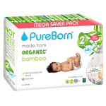 حفاضة للأطفال بالخيزران العضوي مقاس 2 من بيور بورن - (3-6 كجم)