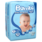 حفاضات للأطفال مقاس 3 بحجم متوسط من سانيتا بامبي (11-6 كجم)