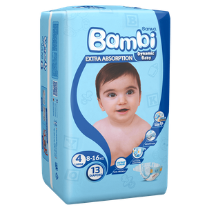 Sanita Bambi Size 4 Large Diapers - (8-16 kg)