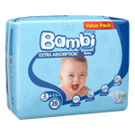 Sanita Bambi Size 3 Medium Diapers - (6-11 kg)