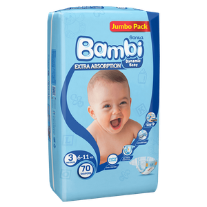 Sanita Bambi Size 3 Medium Diapers - (6-11 kg)
