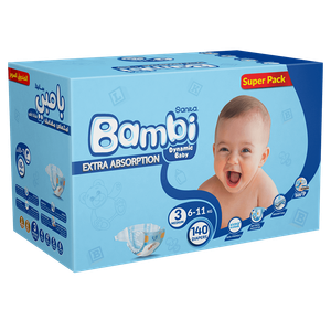 Sanita Bambi Size 3 Medium Diapers - (6-11 kg)