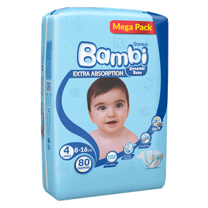 Sanita Bambi Size 4 Large Diapers - (8-16 kg)