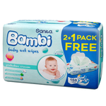 Sanita Bambi Moisturizing Lotion Wet Wipes