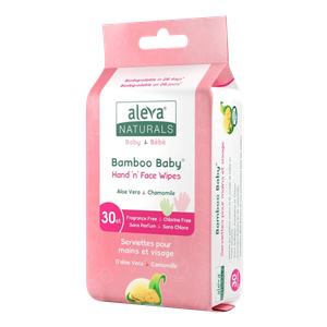 Aleva Naturals Bamboo Hand & Face Wipes