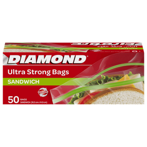 Diamond Biodegradable Zipper Sandwich Bags