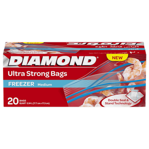 Diamond Medium Biodegradable Zipper Freezer Bag