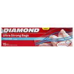 Diamond Large Biodegradable Zipper Freezer Bag