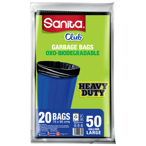 أكياس قمامة قابلة للتحلل من سانيتا كلوب - 50 جالون