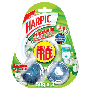 Harpic Flushmatic Jasmine In-Cistern Toilet Blocks