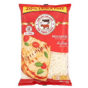 جبنة موزاريلا مبشورة من البقرات الثلاث