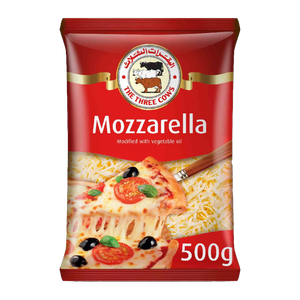 جبنة موزاريلا مبشورة من البقرات الثلاث