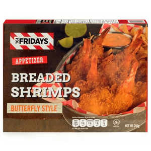 TGI Fridays Frozen Breaded Shrimps Butterfly Style