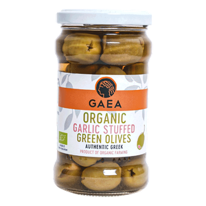 Gaea Organic Green Olives With Garlic