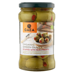 Gaea Organic Green Olives With Pimento