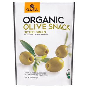 Gaea Organic Pitted Green Olives Snack