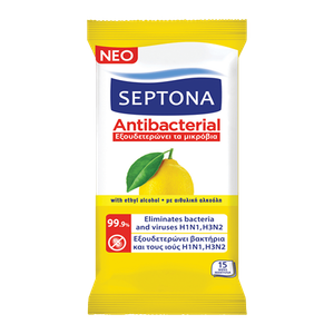 Septona Refreshing Anti-bacterial Lemon Wet Wipes