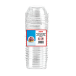 Papco Clear Plastic Round Cups With Lids