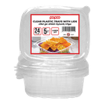 Papco Clear Plastic Container With Lid