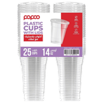 Papco Clear Plastic Cups With Lids