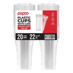 Papco Clear Plastic Cups With Lids