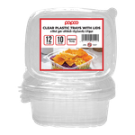 Papco Clear Plastic Container With Lid