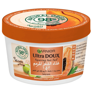 Garnier Ultra Doux Repairing Papaya 3 In 1 Hair food For Damaged Hair