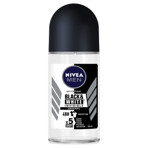 Nivea Black & White Invisible Roll-On Deodorant - Men