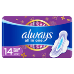 Always All In One Ultra Thin Large Sanitary Pads With Wings