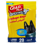 Glad Tuff Stuff Large Black Garbage Bag With Handle Tie