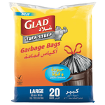 Glad Tuff Stuff Garbage Drawstring Large Black Bag - 110 L