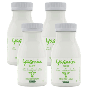 لبن بقري كامل الدسم من مزارع ياسمين