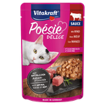 طعام رطب للقطط بويزي باللحم من فيتا كرافت