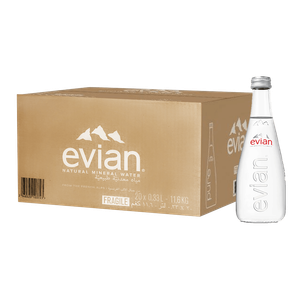 Evian Mineral Water glass still