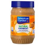 زبدة الفول السوداني الطبيعية المقرمشة من أميريكان جاردن