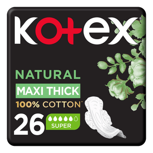 Kotex Natural Cotton Maxi Super