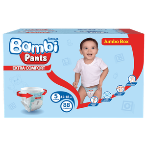 Sanita Bambi Size 5 Pants X-Large Diapers - (12-18 kg)