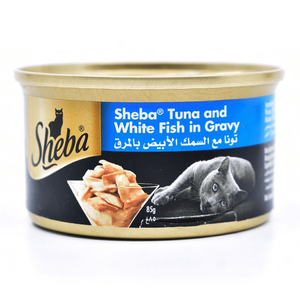 طعام رطب للقطط بالتونة والسمك الأبيض من شيبا