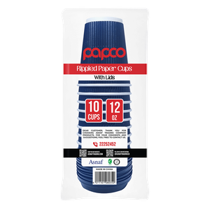 أكواب ورقية مع غطاء من بابكو