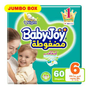 BabyJoy Compressed Diamond Size 6 XX-Lage Junior Diapers - (16-25 kg)