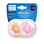 Philips Avent Assorted Ultra Air Freeflow Soother For 6-18 Months