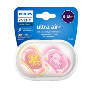 Philips Avent Assorted Ultra Air Freeflow Soother For 6-18 Months