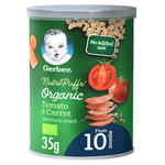 Gerber Nutripuffs Organic Tomato & Carrot Puffs - (From 10 Months)