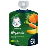 Gerber Organic Pumpkin, Banana & Carrot Puree - (From 6 Months)