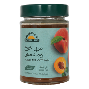 مربى الخوخ والمشمش العضوي من أرض الطبيعة