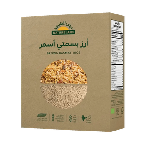 أرز بسمتي أسمر عضوي من أرض الطبيعة