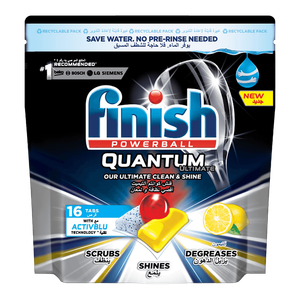 Finish Quantum Ultimate Lemon Dishwasher Detergent