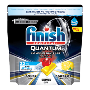 Finish Quantum Ultimate Lemon Dishwasher Detergent